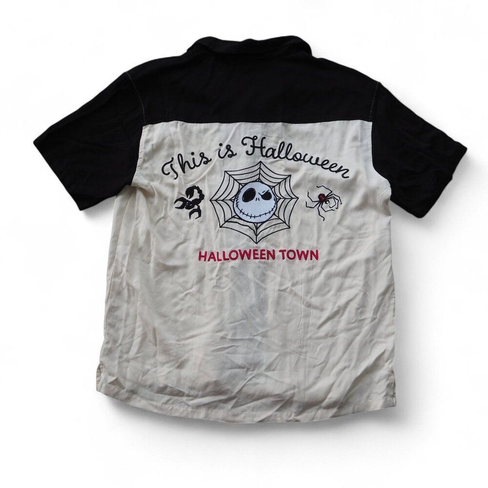 Disney‎ The Nightmare Before Christmas Jack Skellington Bowling Shirt Men's S